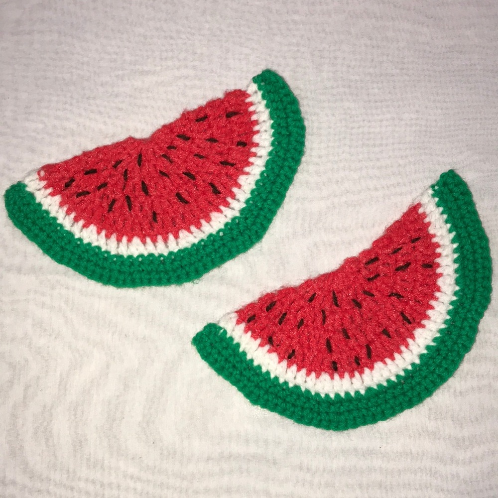 Crochet Watermelon Potholders